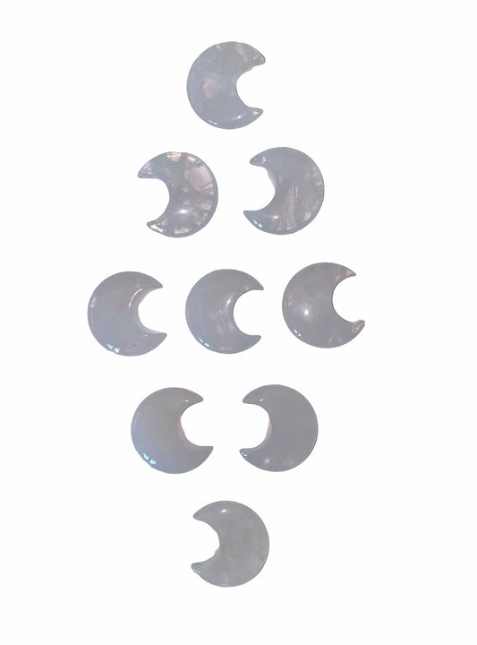 Clear Quartz Crystal Moon - 3cm - China - NEW722