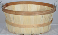 Shallow Bushel Basket Natural Wood 15 x 7.5 inch deep (Fits 26x40 Cello bag)