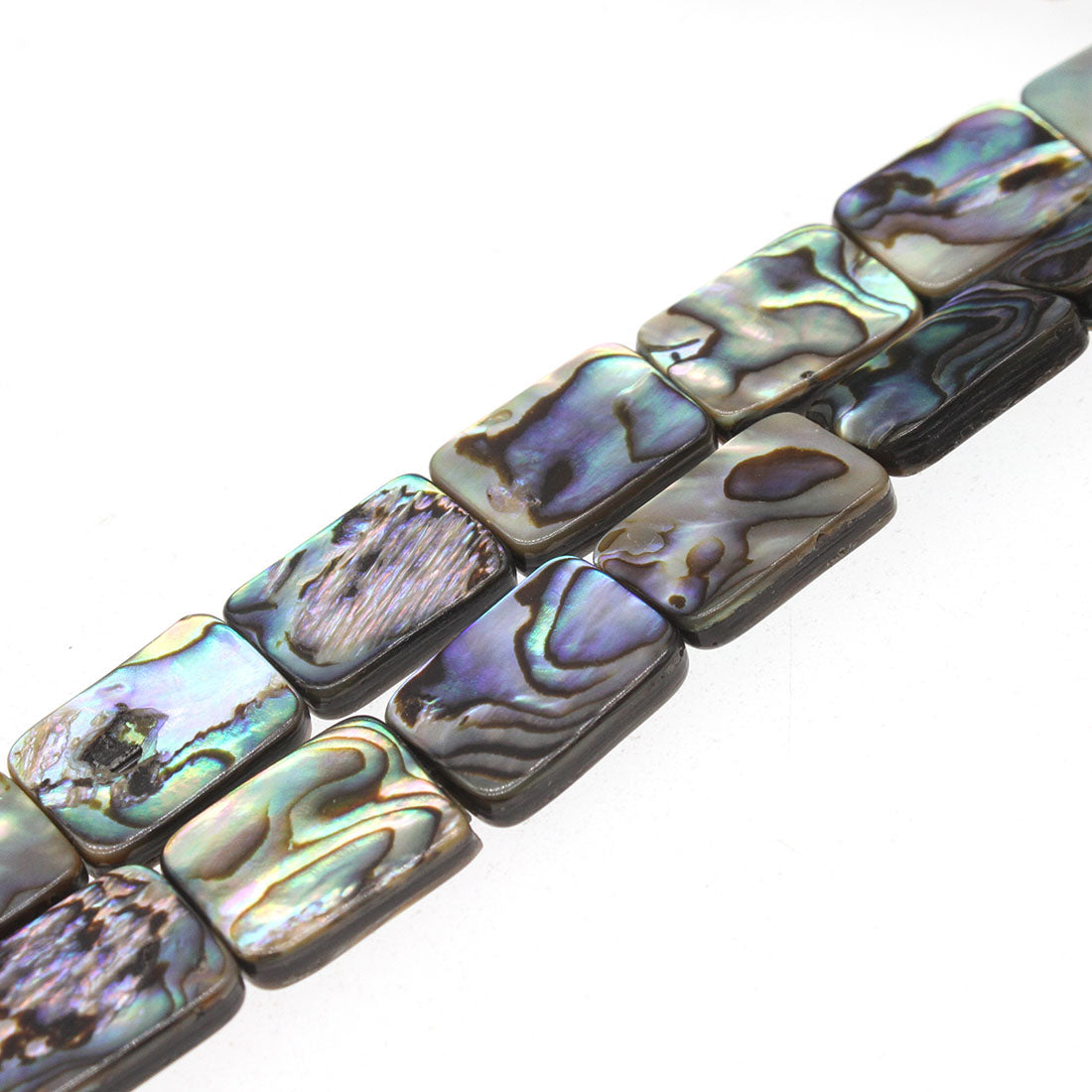 Abalone Shell Beads - Rectangle - 12x16mm Weight:42.00Gram - NEW421