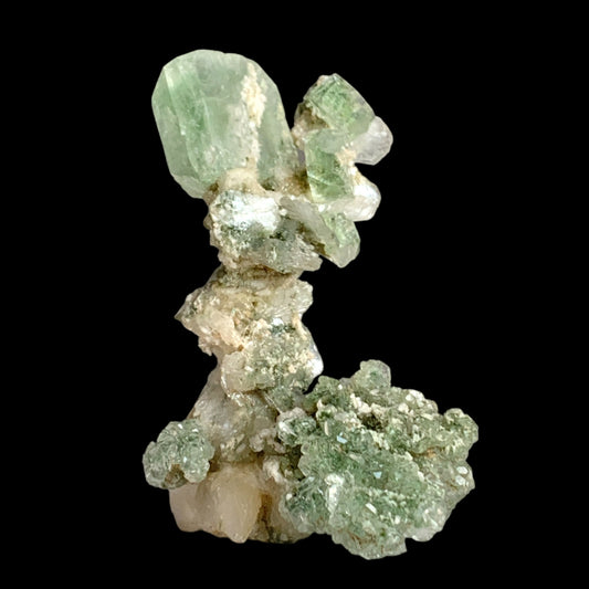 #1 Green Apophyllite w Stilbite - 70g - 3.5 x 2.5 x 2 inch - India - Specimen 2