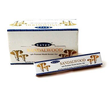 Satya Premium White Series - Sandalwood Incense - Box of 12 Packs 15g - NEW421
