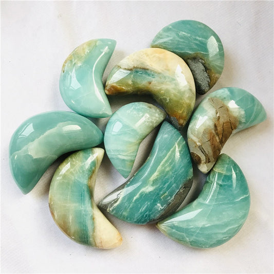Caribbean BLUE CALCITE - Moon STONE - 6-8cm - Price per gram g average - China - NEW1021