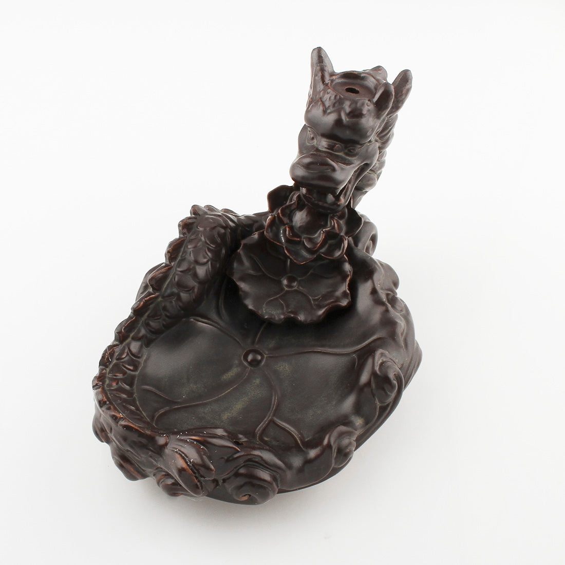 Porcelain Backflow Incense Holder - Lounging Dragon