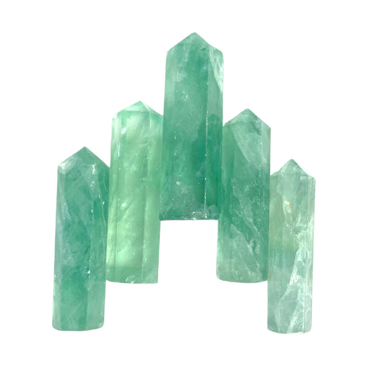 Fluorite Green - 25-35mm - Single Terminated Pencil Points - (retail purchase as singles, wholesale min order 5) - NEW1020