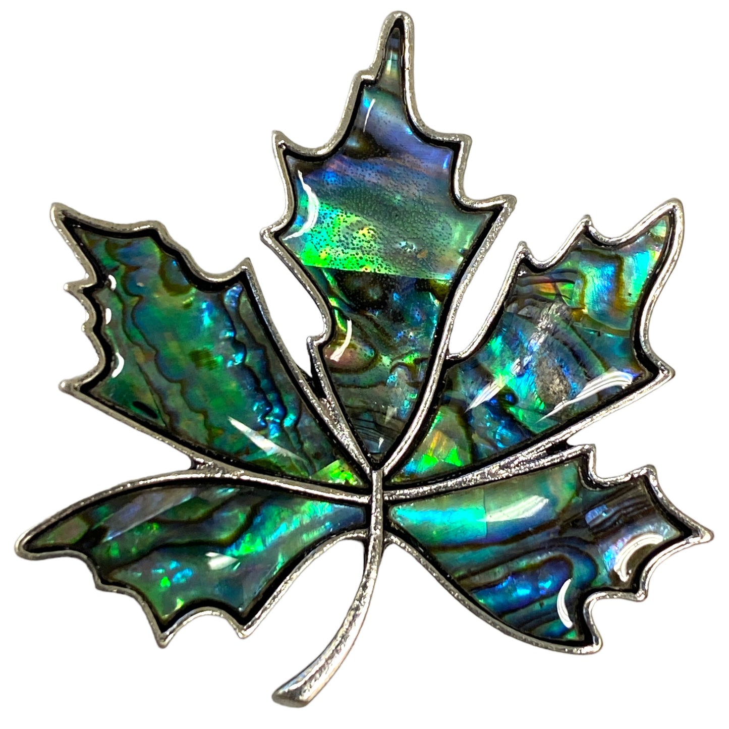 Butterfly Brooch with Abalone Shell inlay - Silver Color Plated Metal - 50mm - China - NEW1022