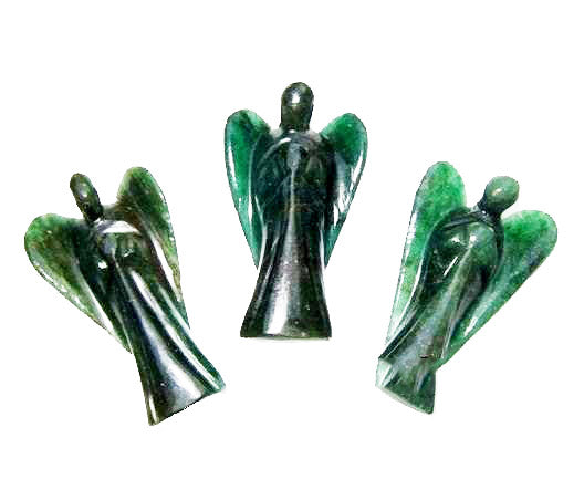 Dark Green Aventurine Angel - 2 inch - 25 grams - NEW422