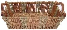BROWN WILLOW SEAGRASS TRAY 17 x 15 x 5 + H