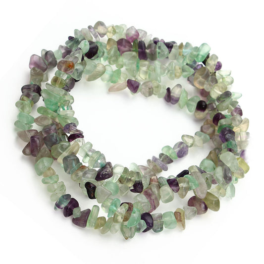 Colorful Fluorite Beads  Nuggets - 5-8mm - Hole 1.5mm - 30 Inch Long Strand - NEW920