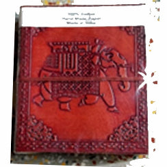 Hand Made Leather Cover Paper Diaries - Elephant - 5 x 7 inch - NEW421