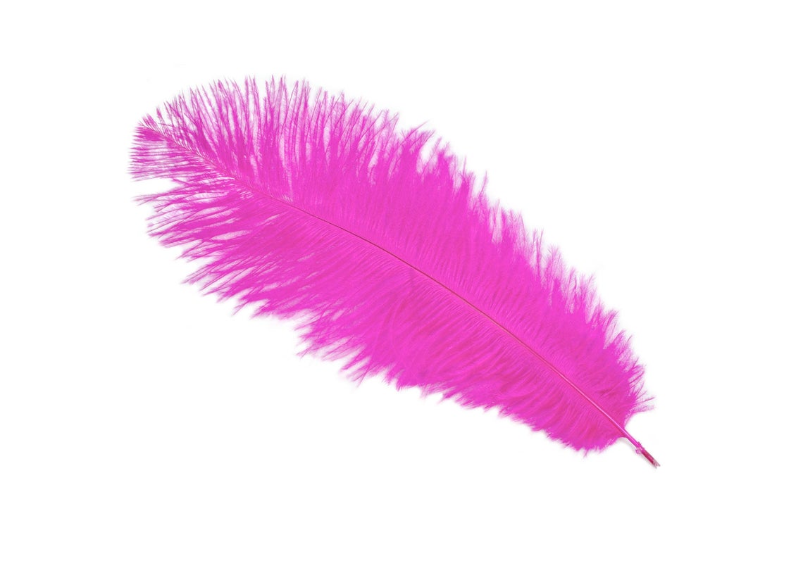 Ostrich FEATHERS 6 to 8 inch -  Hot Pink