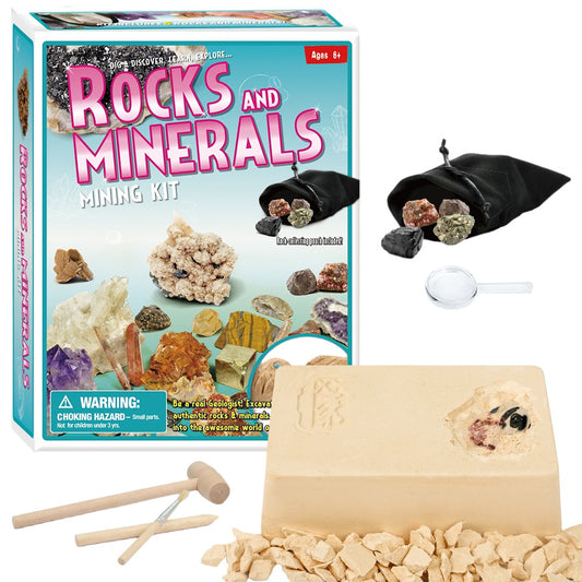 Rocks and Minerals Mining Kit - Dig Your Own Minerals - NEW523