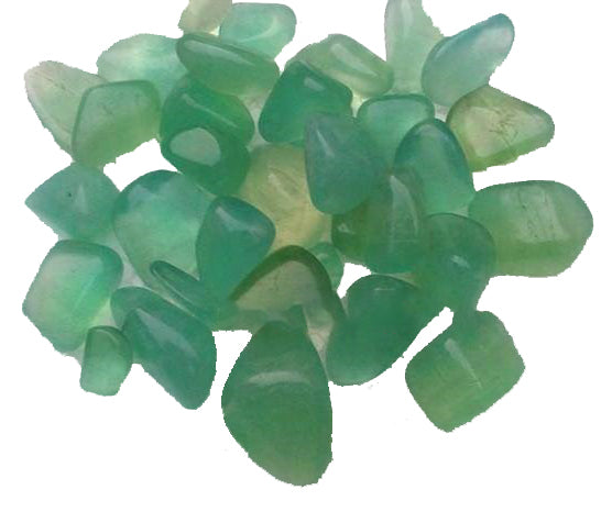 Green Fluorite Tumbled Stones 20 to 30mm - 500 Gram (1.1 Pound) - India