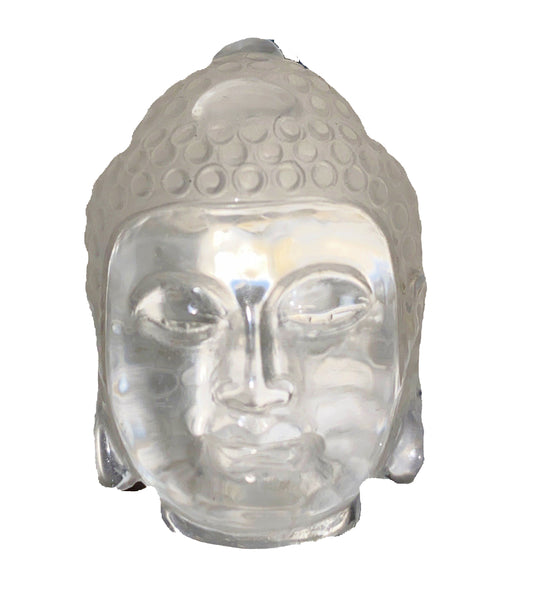 Buddha Head Liu Li - Clear Quartz - 40mm - China - NEW622