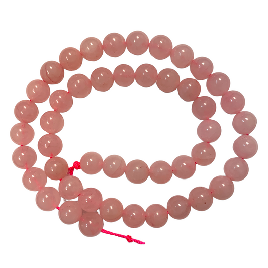 Rose Quartz Grade A - 8mm Round Bead Strand - 15 inch - China - NEW822