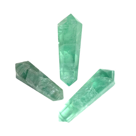 Green Fluorite - 35-45mm - Double Terminated Pencil Points - 6 Grams - India - order in 5's - NEW1221