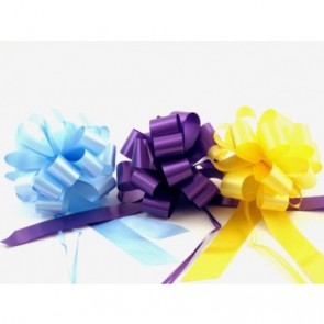 Pack of 50 Assorted Colors 6 inch PULL BOWS