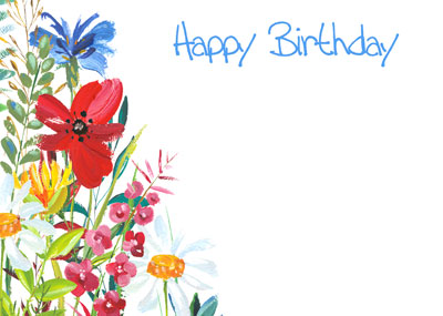 PK/50 - Flora Cards - Happy Birthday - Flowers