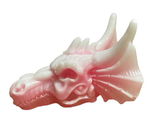 Dragon Head - Pastel Pink Luminous Resin - 3.5 x 2.5 inches - China - NEW1022