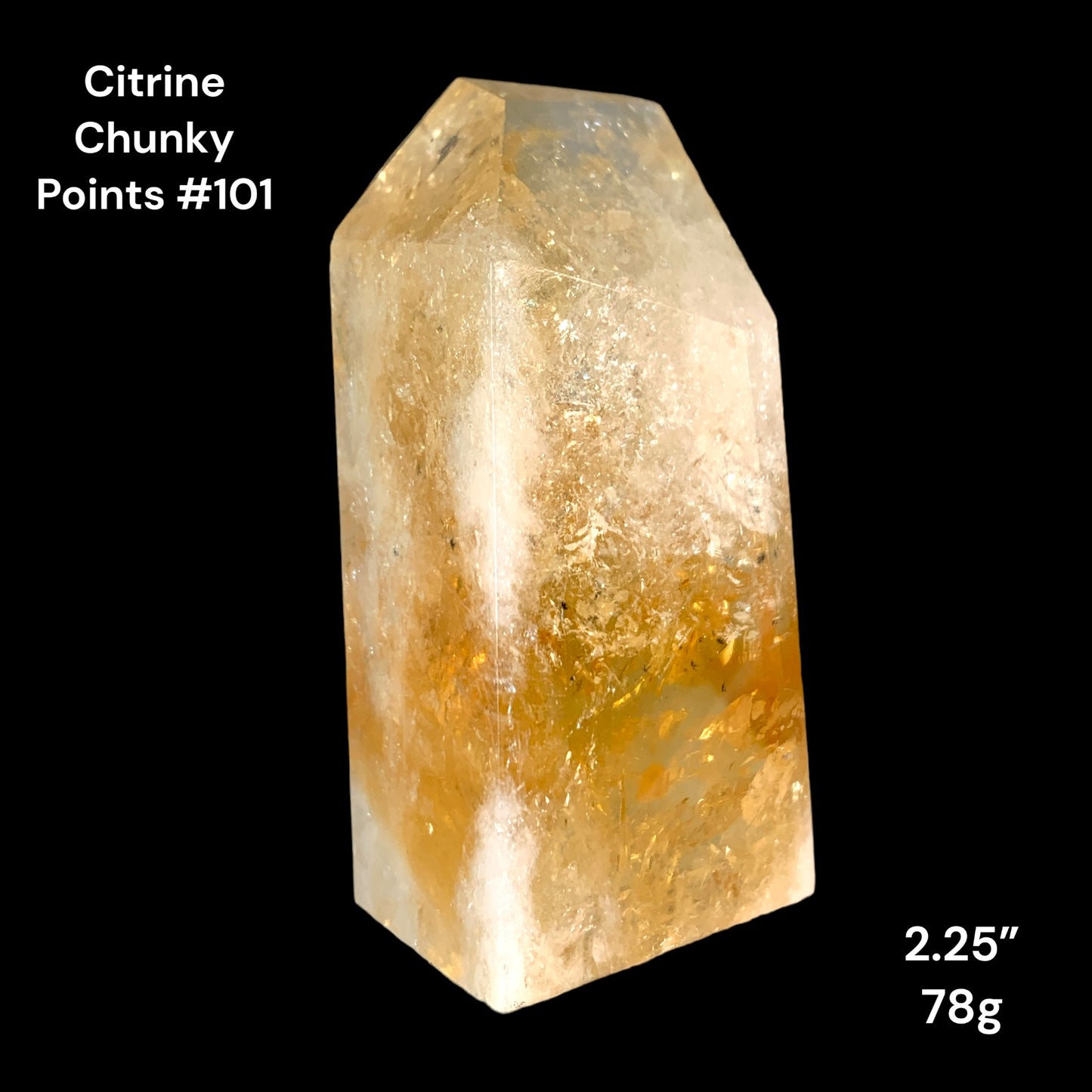 Citrine Chunky Points - Grade AA - 2.5 inch - 78g - Polished Points
