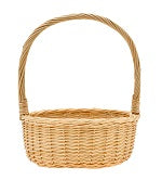 Round Willow Baskets - With Handle - MED - 10 x 4 inches