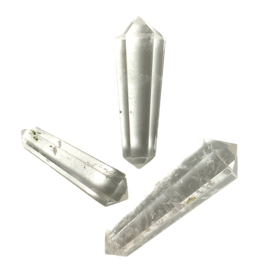 Clear Quartz - 35-40mm - Double Terminated Pencil Points - 6 Grams - India - order in 5's - NEW1221