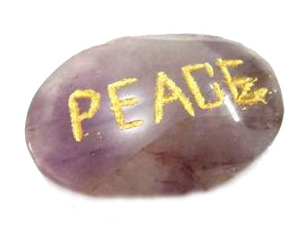 Amethyst PEACE Pocket Stone - Size 30-35mm 12 grams