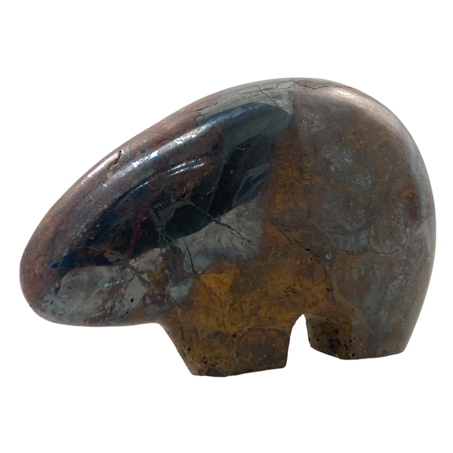 Abstract Bear - Hematite - Rare Carving from Madagascar 3.5"x2.25"