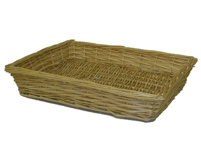 TOP 16 x 12 x 3 inch WILLOW Rectangular TRAY Natural - Bottom 9 x 12.5 inches - China