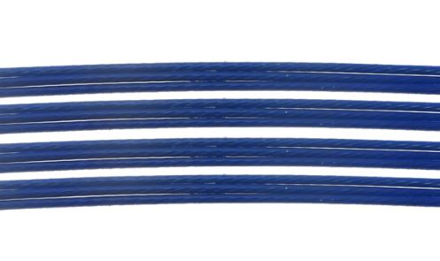 Dark Blue Tiger Tail Wire Necklace Cord, brass screw clasp, more colors for choice, 5x13mm,1mm, Length:17.8 Inch, Sold By Strand