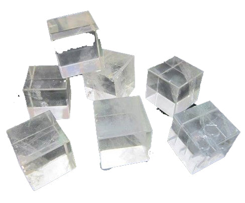 Clear Quartz Cubes Stones 25x25mm - 45 Grams - India