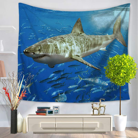 SHARK - Polyester - Tapestry Wall Hanger - 150x130cm - NEW920
