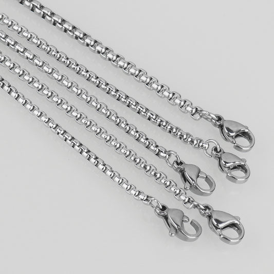 Stainless Steel Box Chain Necklace 3.5mm - Length 55cm -  21" NEW222