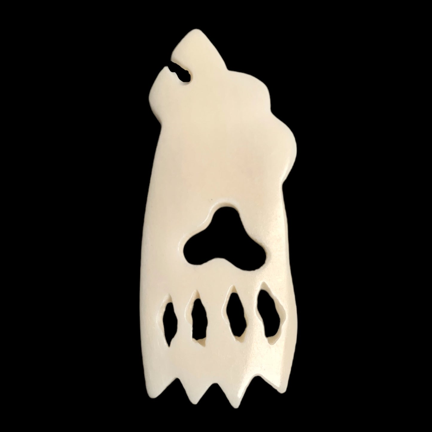 2.5 x 1 inch Bear Claw Bone Pendant - NEW523