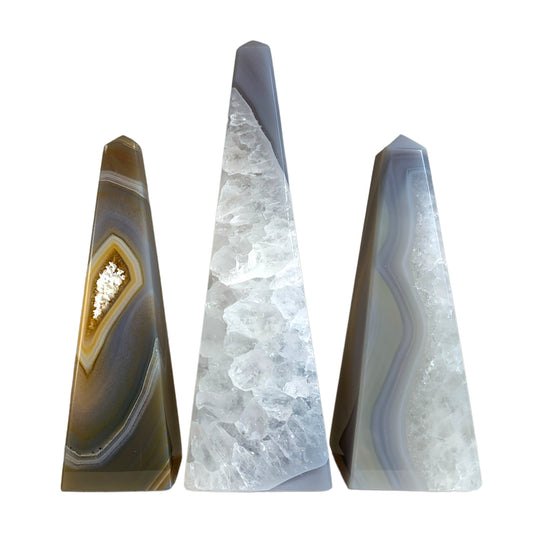 Agate - Obelisks - Grade Extra - 5 to 6 inch - Price per gram - Brazil - NEW122  - Polished Towers