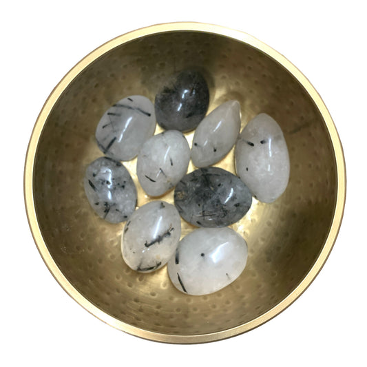 BT Rutilated Quartz Tumbled Stones - Large 40 - 60 mm - 1 LB - A China - NEW722