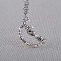 Seahorse Pendant with Oval Link Chain