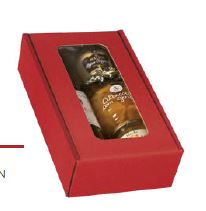 ROSSO RED - 3 Bottle Window Boxes - 11.6x13.18x3.54 inch - 29.5x33.5x9cm (10 per case) NEW421
