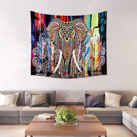 Elephant Tapestry Wall Hanger - 150x130cm - ALTAR CLOTH - NEW222 - Polyester