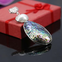 Abalone Shell Pendant with Pearl