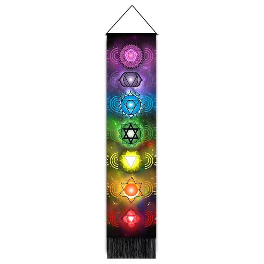 Chakra Tapestry Wall Hanger - 12.5 wide x 51 inch long - 32.5×130cm - China -  LINEN BANNER
