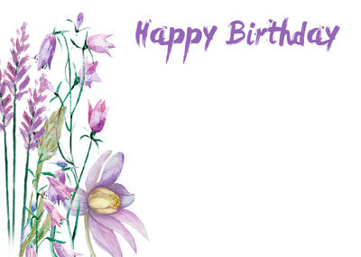 PK/50 - Flora Cards - Happy Birthday - Flowers