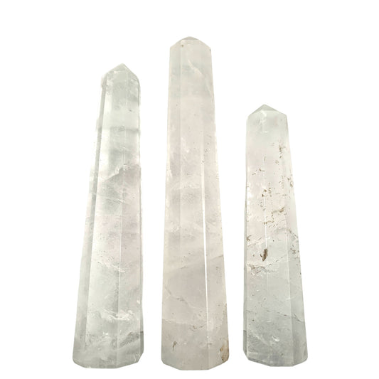 Clear Quartz- 3 to 5 inches - Price per gram - India - Polished Points
