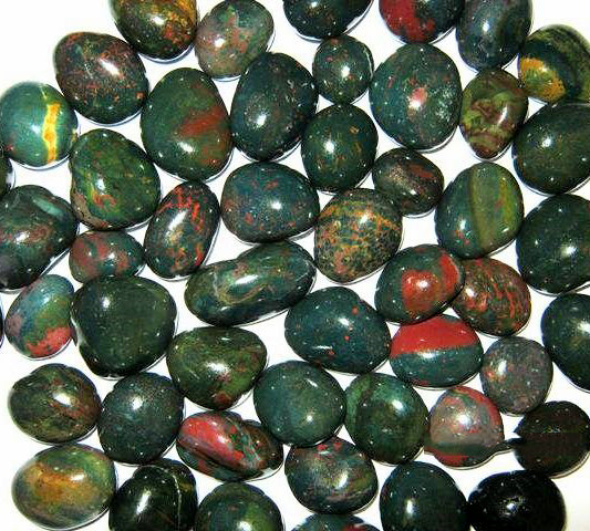 Bloodstone Rounded Tumbled Stones - Medium 20 - 30 mm - 500 grams - India - NEW323