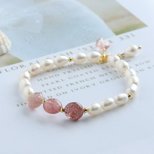 Rutilated Strawberry Quartz  Bracelet - NEW521