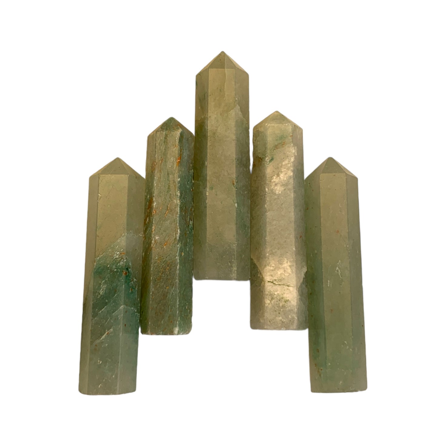 Green Jade - 25-35mm - Single Terminated Pencil Points - (retail purchase as singles, wholesale min order 5) - NEW1020 - India