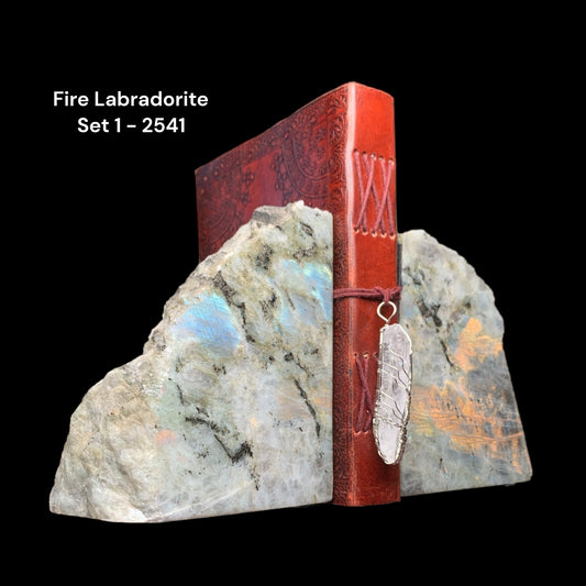 #1 Fire Labradorite Bookends  - 2500 -3000g/pair - NEW521