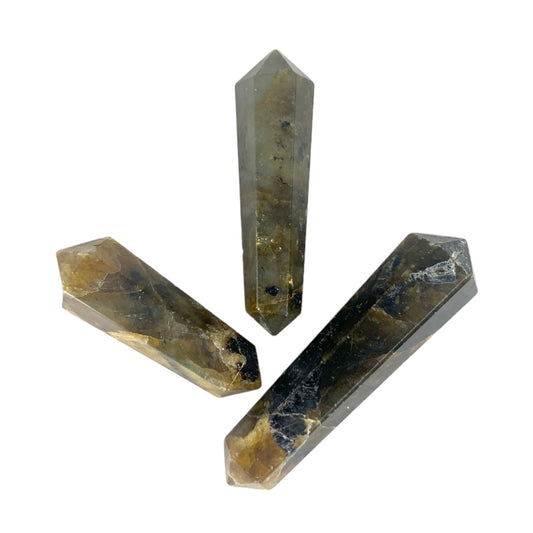 Labradorite - 40-45mm - Double Terminated Pencil Points - retail order singles, wholesale min order 5 - NEW323 - India