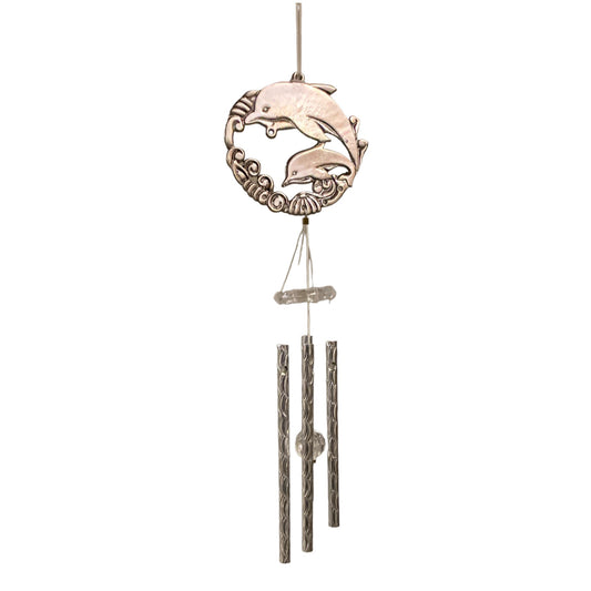 PEWTER MINI DOLPHIN WIND CHIME