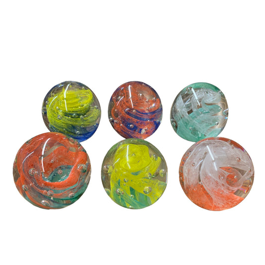 BLOWN GLASS PAPER WEIGHT CASE OF 6 2.5"-3"