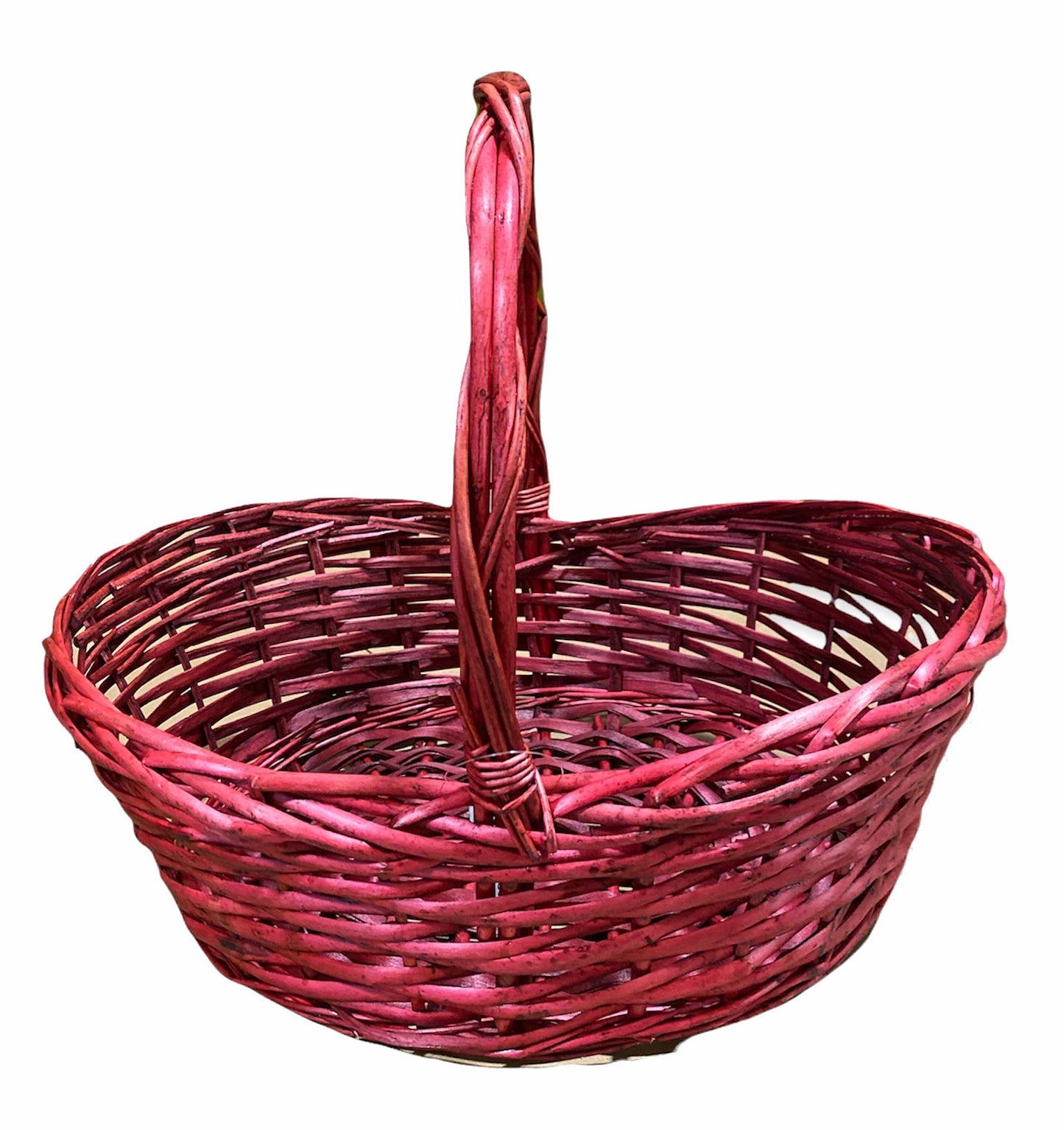Oval Willow Baskets - Wine - LG - 17.5 x 12.5 x 5.5 x 16 inches